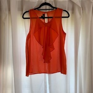 A Byer Orange Tank with Bow Detail